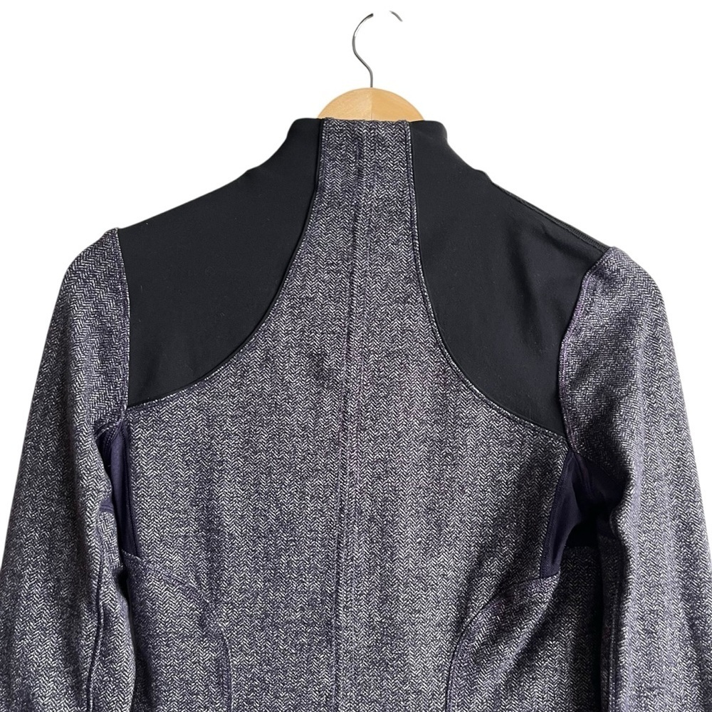 Lululemon Forme Jacket Black Swan Herringbone Luon Size 6 - Picture 7 of 12